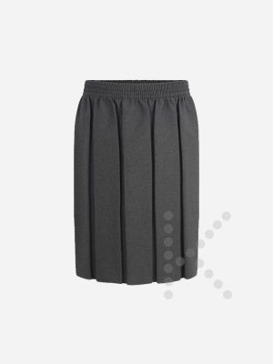 Elasticated Box Pleat Skirt (Grey)