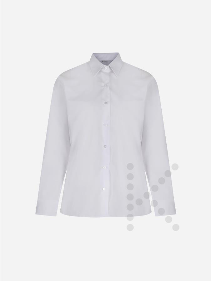 Long Sleeve White Blouses (Twin Pack)