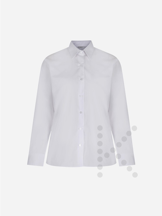 Long Sleeve White Blouses (Twin Pack)