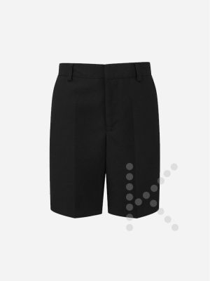 Flat Front Uniform Shorts (Black)