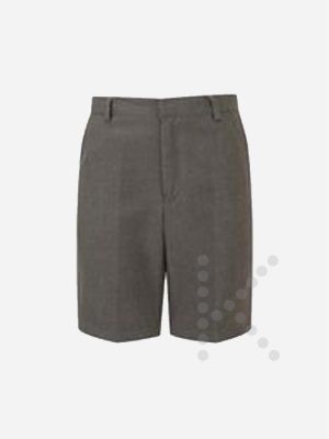 Flat Front Uniform Shorts (Grey)