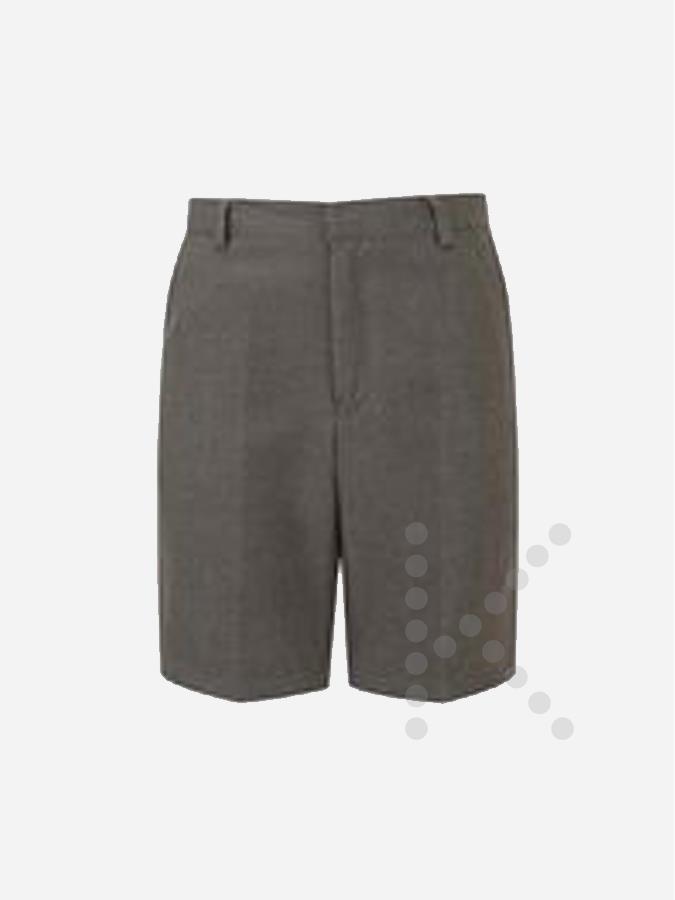 Flat Front Uniform Shorts (Grey)