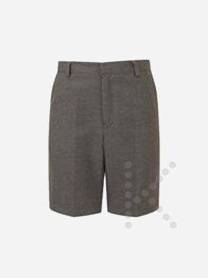 Flat Front Uniform Shorts (Grey)