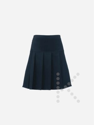 Panel Pleated Skirt - Navy