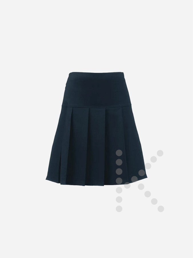 Panel Pleated Skirt - Navy