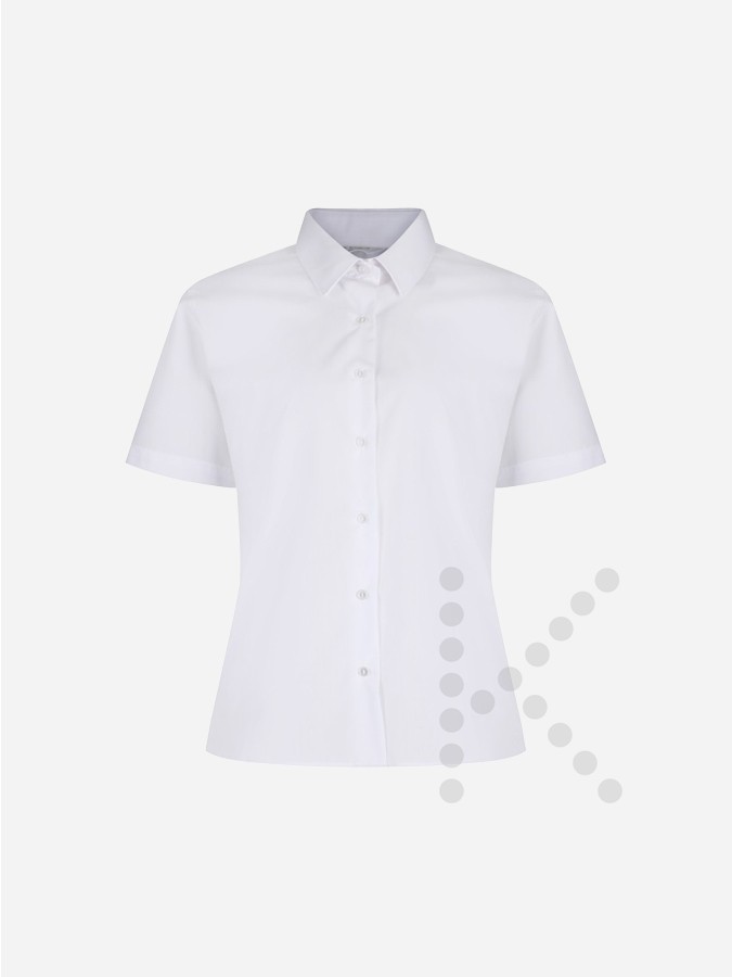 Short Sleeve White Blouses (Twin Pack)