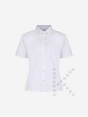 Short Sleeve White Blouses (Twin Pack)