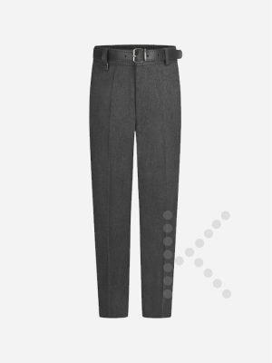 Junior Elastic Belted Trouser (Grey)
